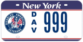 Disabled American veteran license plate
